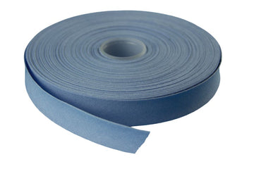 1m Schrägband Baumwolle, 20 mm, gefalzt, taubenblau